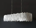 Claire 1 Tier Rectangular Selenite Chandelier