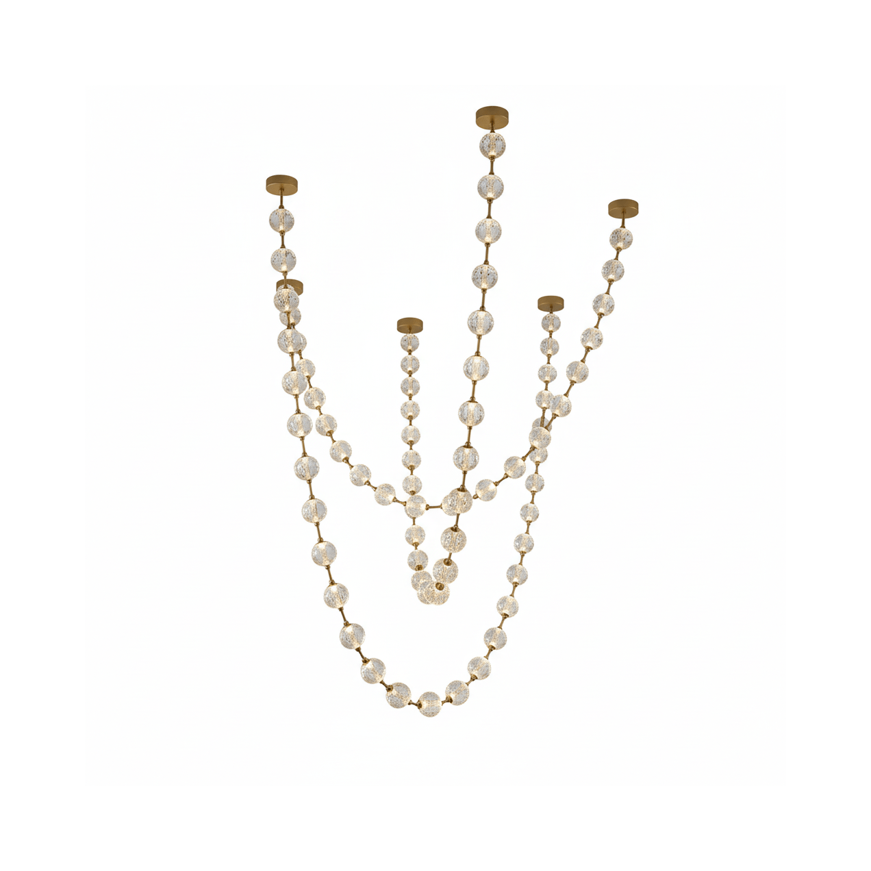 Strand Necklace Chandelier lighting by Bling Lighting Studio