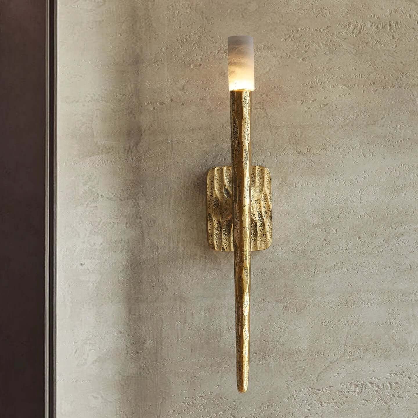 Valen Forged Brass Alabaster Wall Sconce additional product view