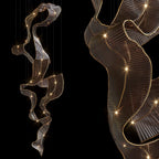Bronze Ribbon Wave Chandelier