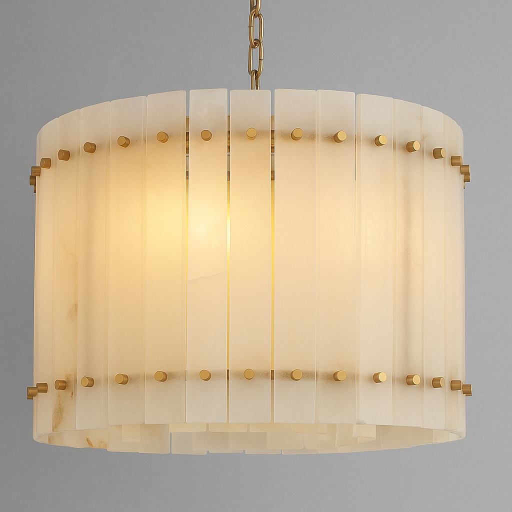 Valmont Alabaster Round Chandelier 16"