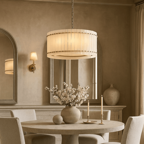 Valmont Alabaster Round Chandelier 24"