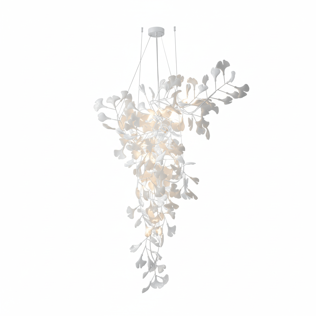 Golden Fan Leaf Artistic Chandelier product image