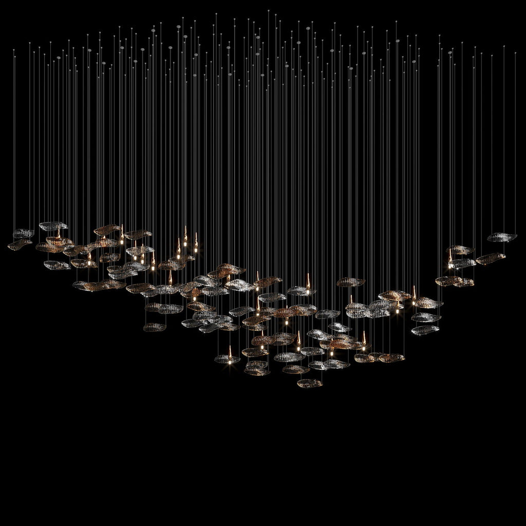 Amber Glass Drift Chandelier