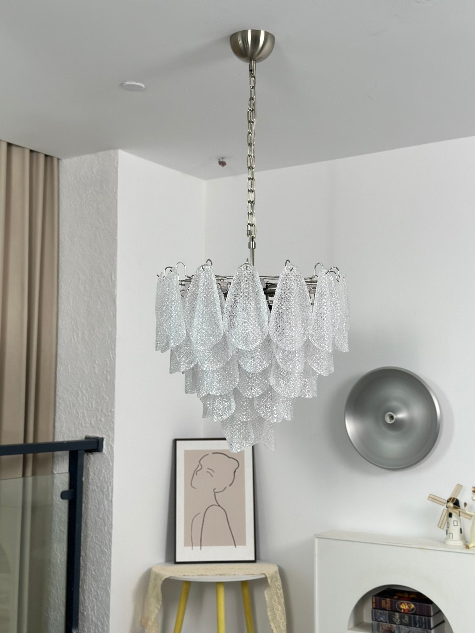 Glass Teardrop Chandelier Murano lighting by Bling Lighting Studio