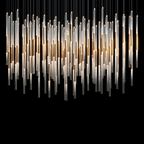 Frosted Tube Cluster Chandelier
