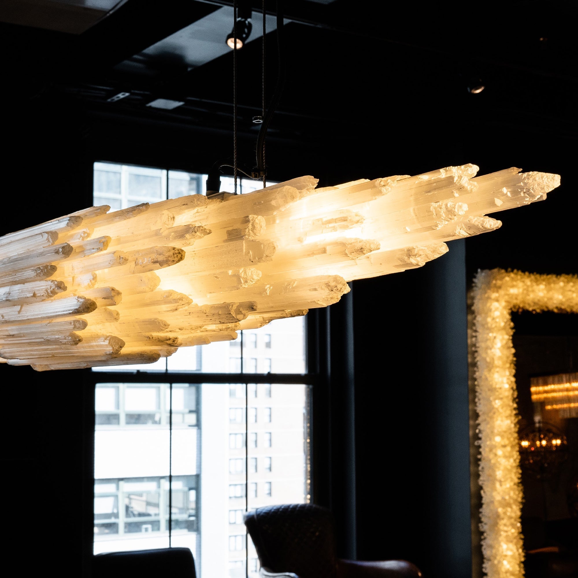Art Selenite Large Chandelier