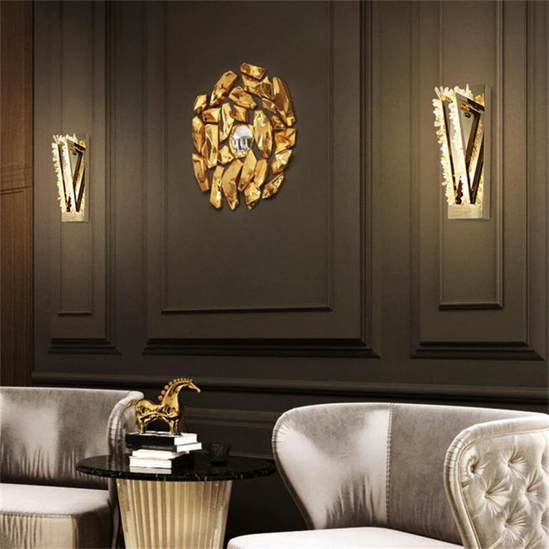 Wesley Modern Rock Crystal Wall Sconce by Bling Lighting Studio