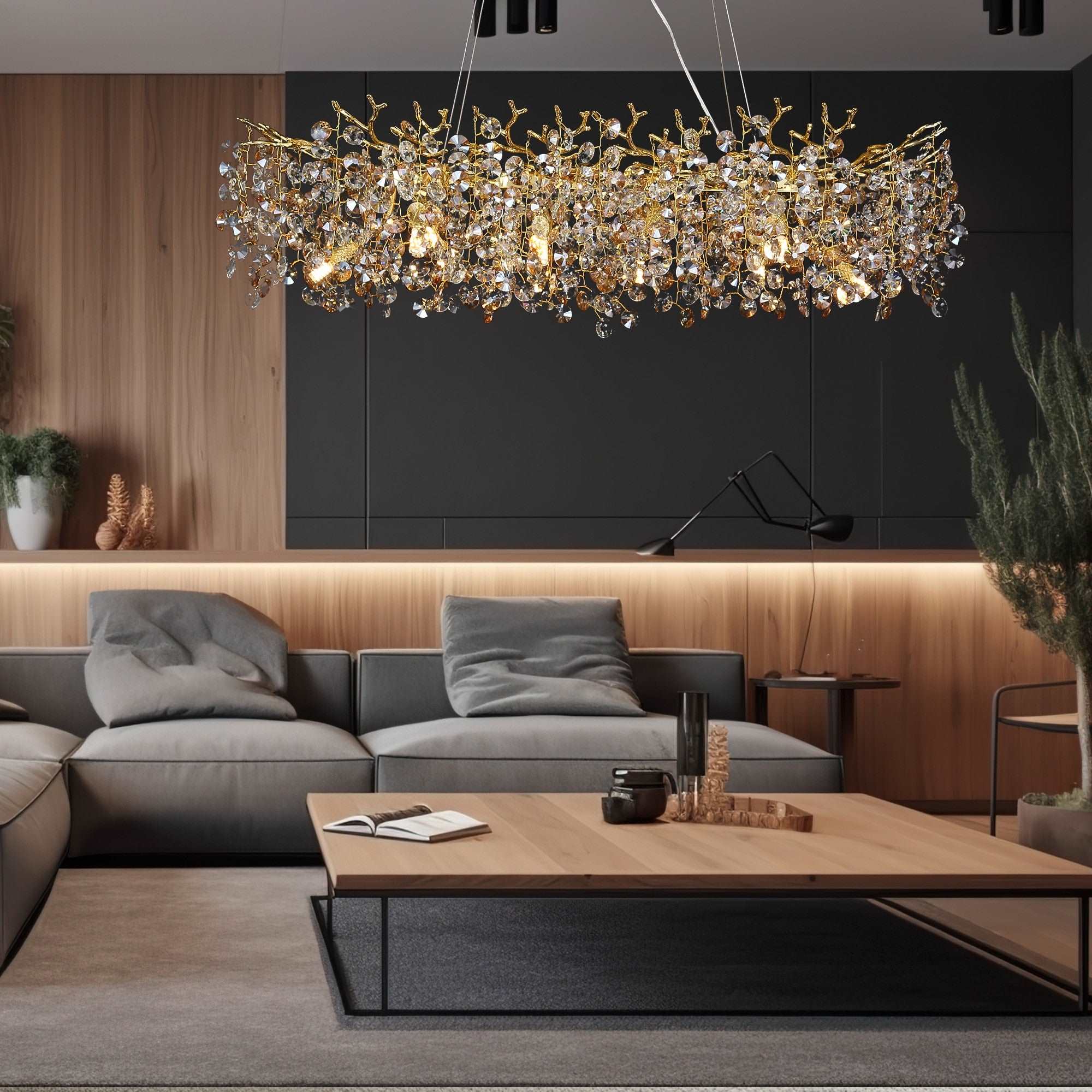 Albero Crystal Dining Chandelier by Bling Lighting Studio