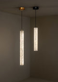 Vertical Roller Alabaster Pendant Light by Bling Lighting Studio