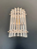 Murano Wall Lamp | 7 Clear Prism Glass | Set of 2