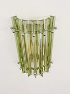 Murano Wall Lamp | 7 Green Prism Glass | Set of 2