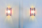 Murano Wall Lamp | 7 Clear Purple Prism Glass | Set of 2