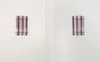 Murano Wall Lamp | 7 Clear Purple Prism Glass | Set of 2