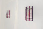 Murano Wall Lamp | 7 Clear Purple Prism Glass | Set of 2