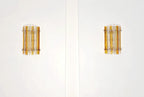 Murano Wall Lamp | 7 Clear Yellow Prism Glass | Set of 2