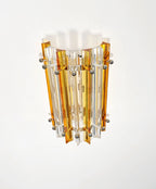 Murano Wall Lamp | 7 Clear Yellow Prism Glass | Set of 2