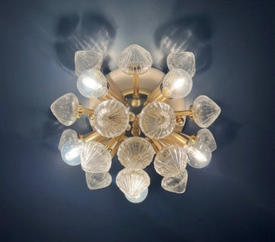 Murano Wall Lamp | 16 Clear White Sputnik | Set of 2