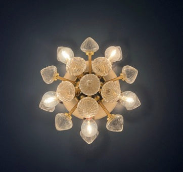 Murano Wall Lamp | 16 Clear White Sputnik | Set of 2