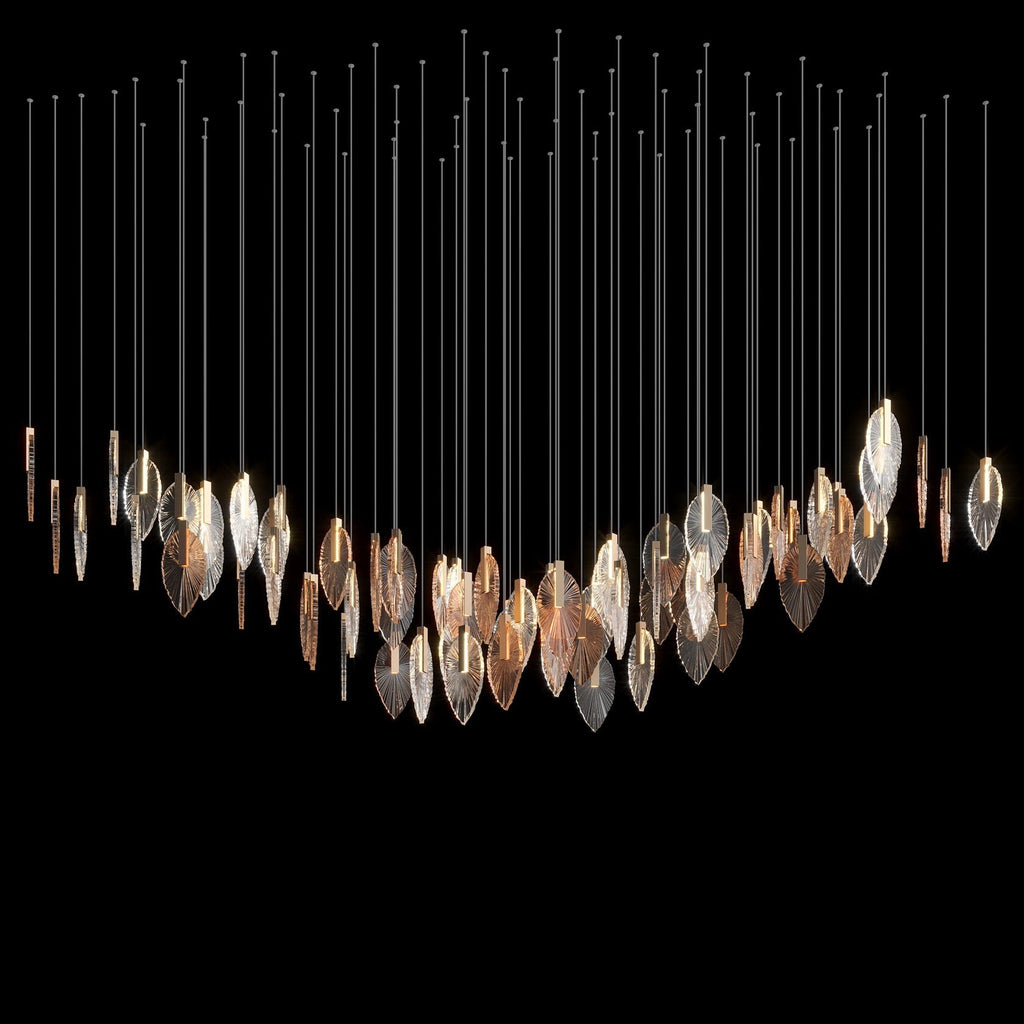 Crystal Leaf Veil Chandelier