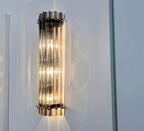 Murano Wall Lamp | 7 Clear Smoked Prism Glass | Set of 2
