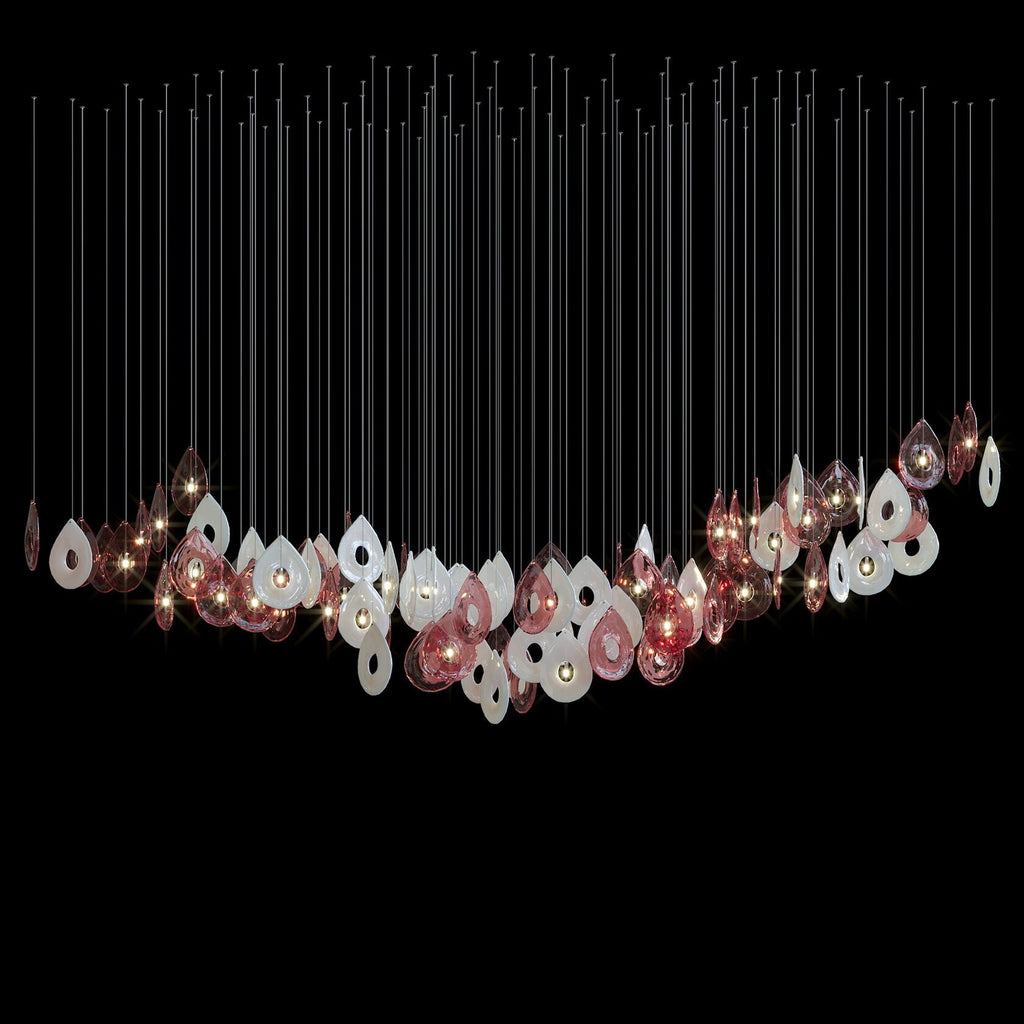 Green Halo Drop Chandelier