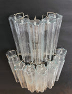Murano Wall Lamp | 18 Clear Prism Glass | Set of 2