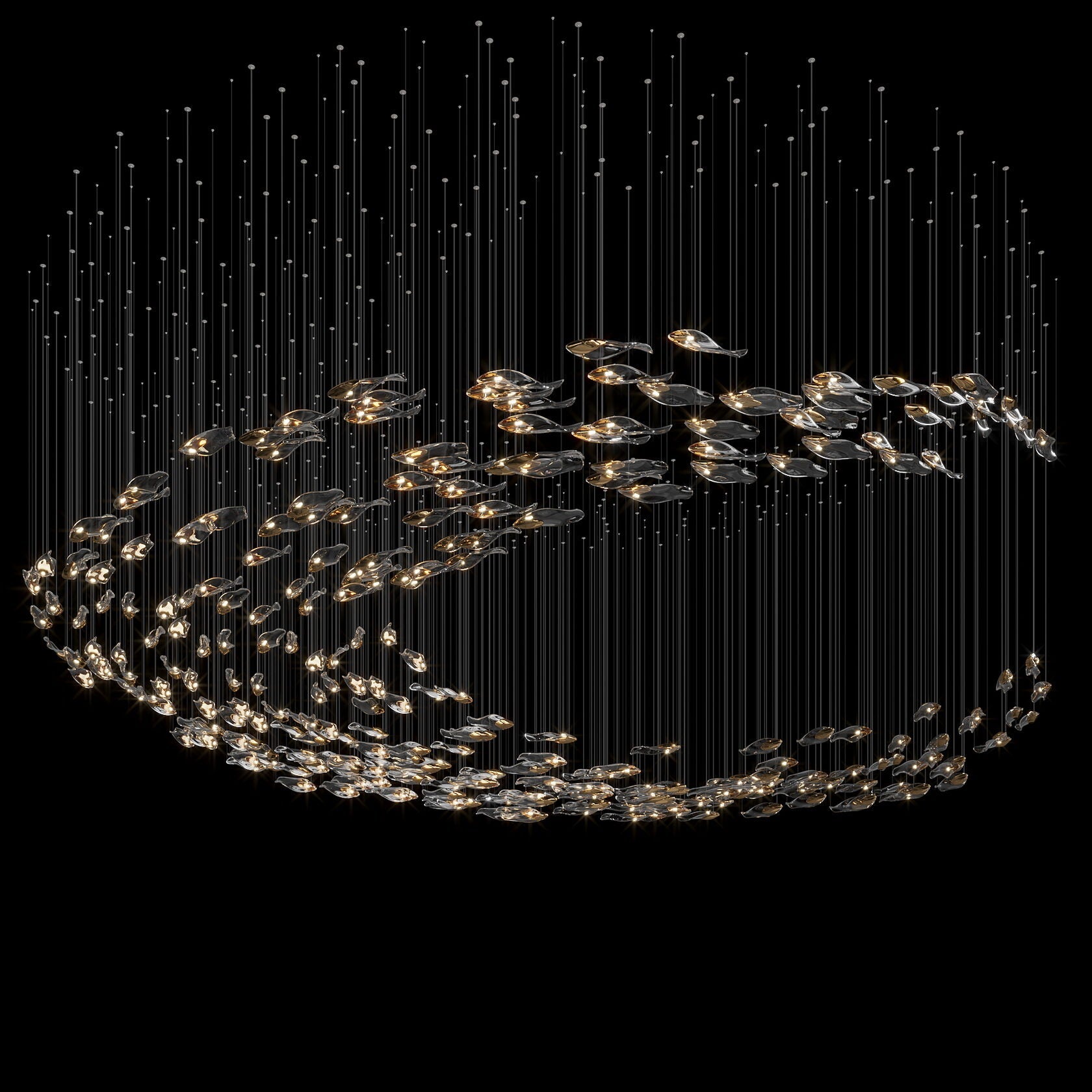 Smoke Glass Current Chandelier