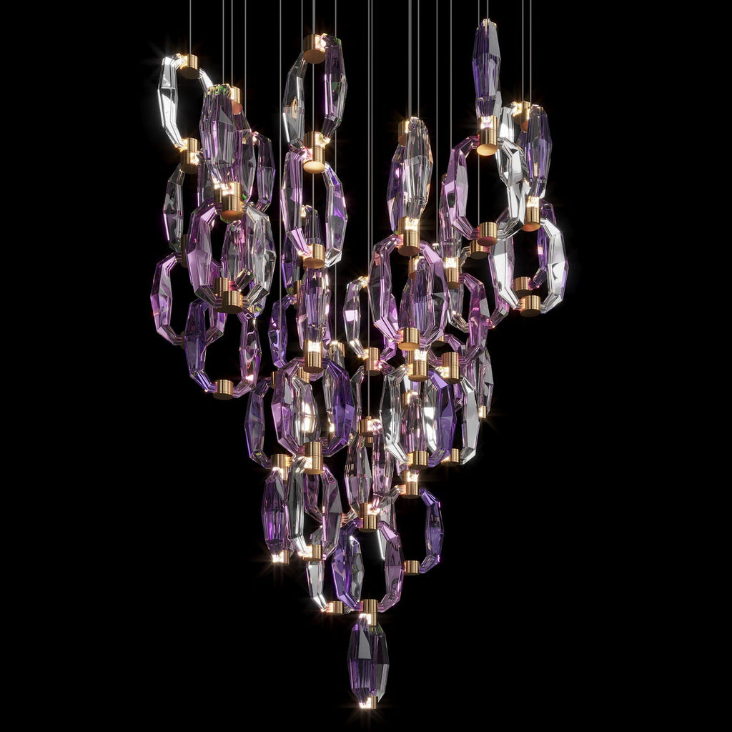 Violet Crystal Link Chandelier