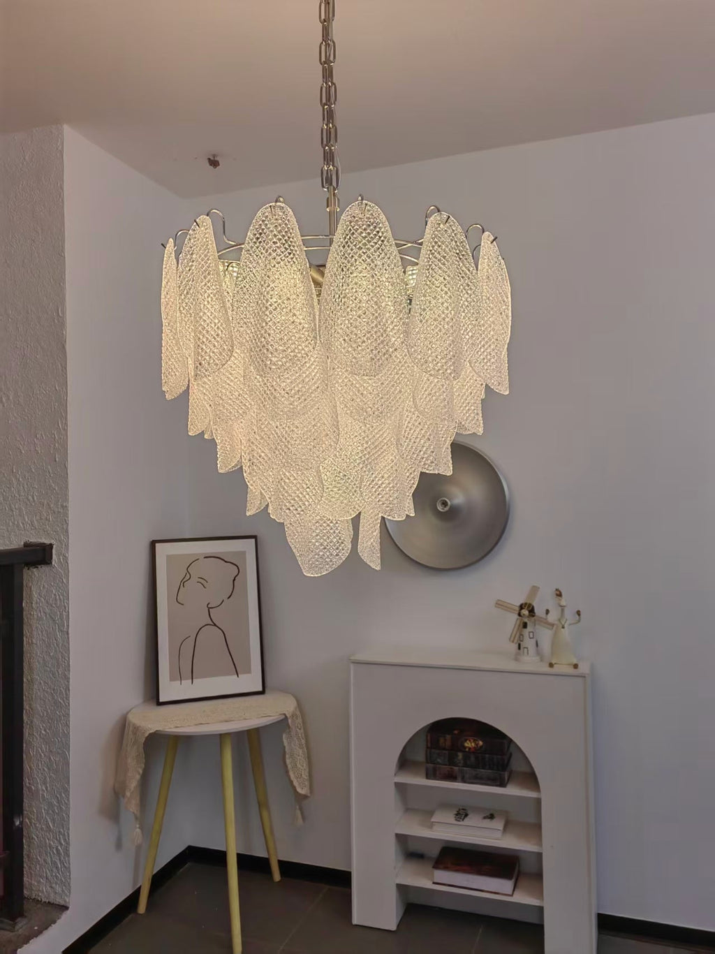 Glass Teardrop Chandelier Murano lighting by Bling Lighting Studio
