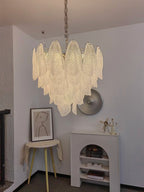 Glass Teardrop Chandelier Murano lighting by Bling Lighting Studio