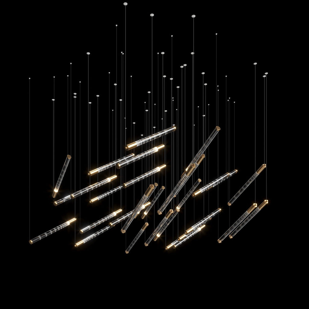 Linear Spark Scatter Chandelier