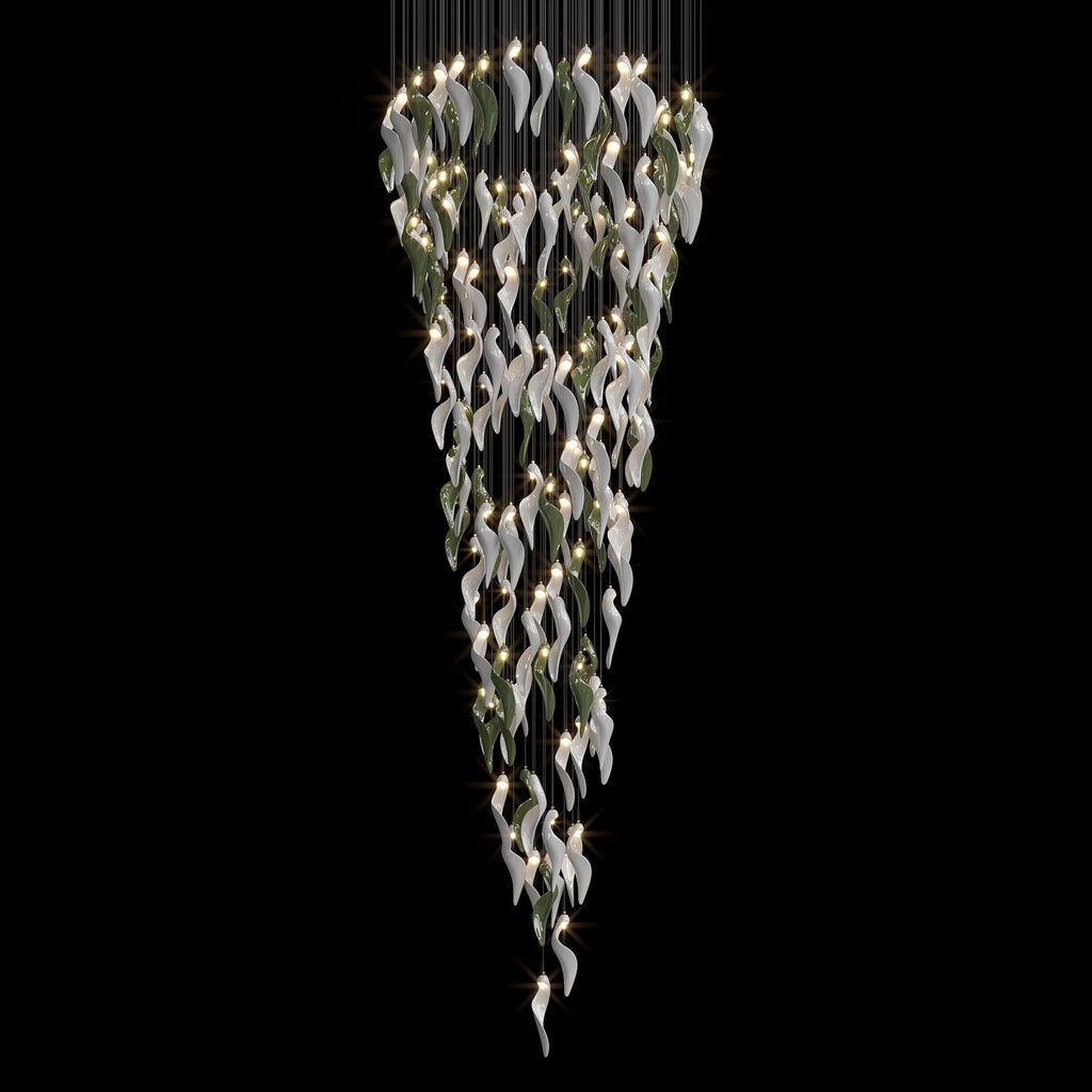 White Calla Bloom Chandelier