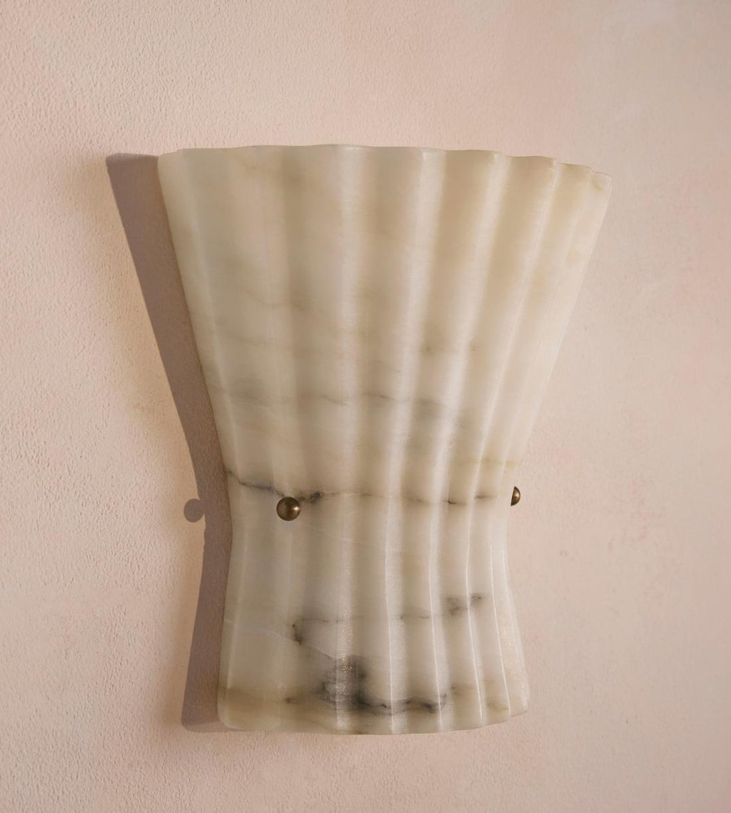 Mallory Alabaster Wall Light 9"H by Bling Lighting Studio