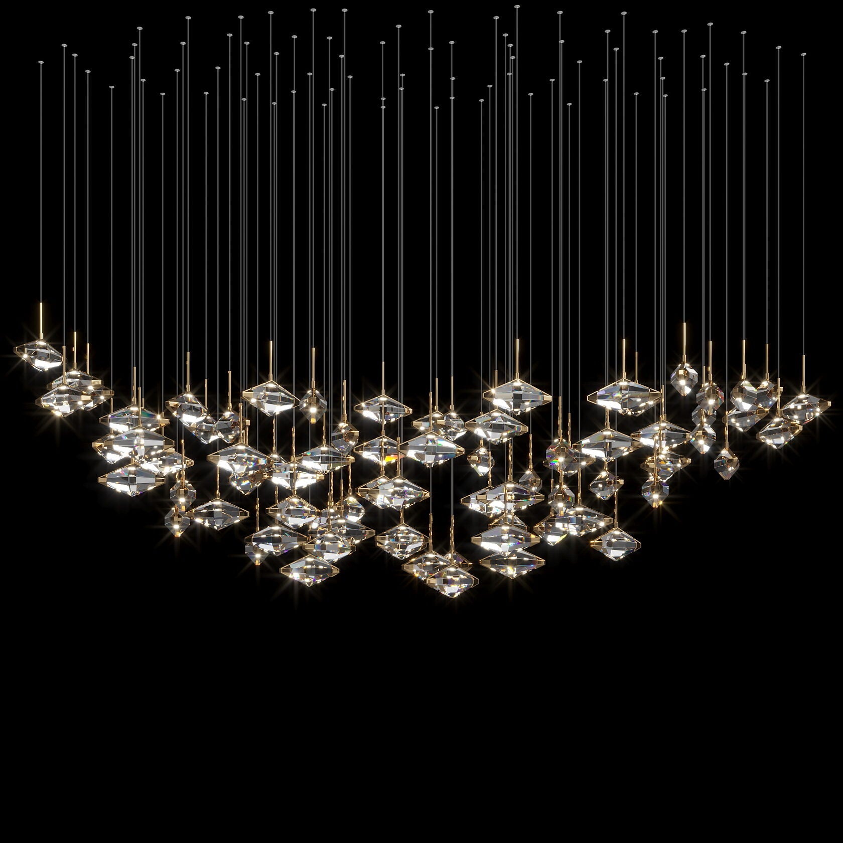Amber Prism Constellation Chandelier