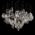 Clear Ripple Disc Cluster Chandelier