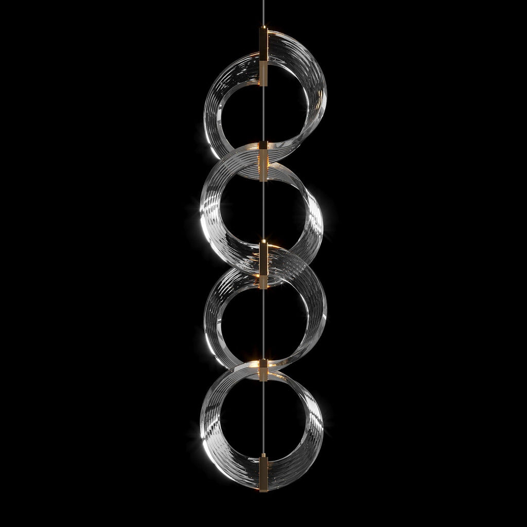 Crystal Crescent Cascade Chandelier