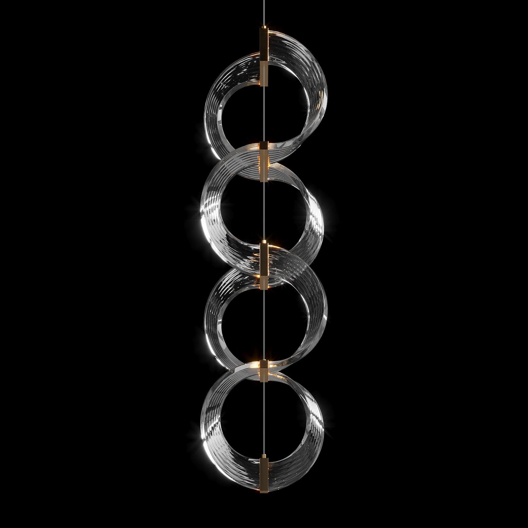 Crystal Crescent Cascade Chandelier