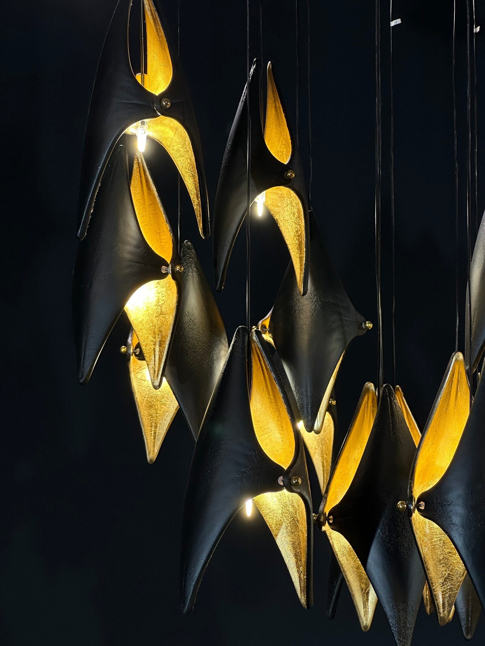 White Gold Diamond Cascade Chandelier