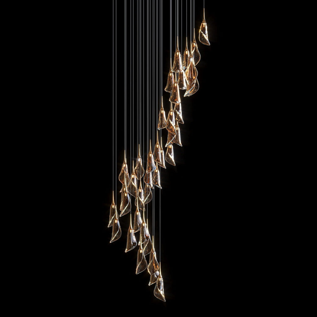 Crystal Petal Drop Chandelier