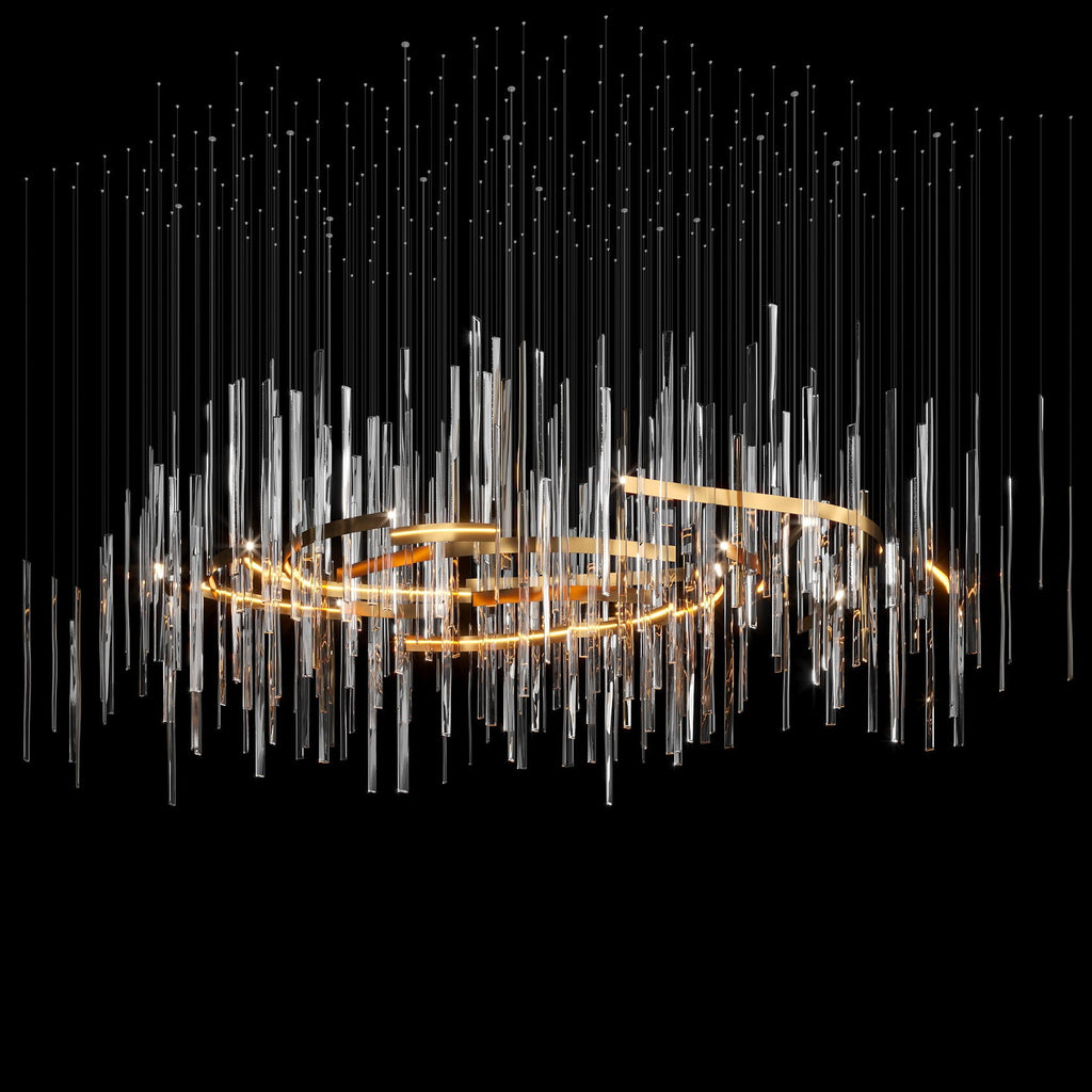 Crystal Rain Halo Chandelier