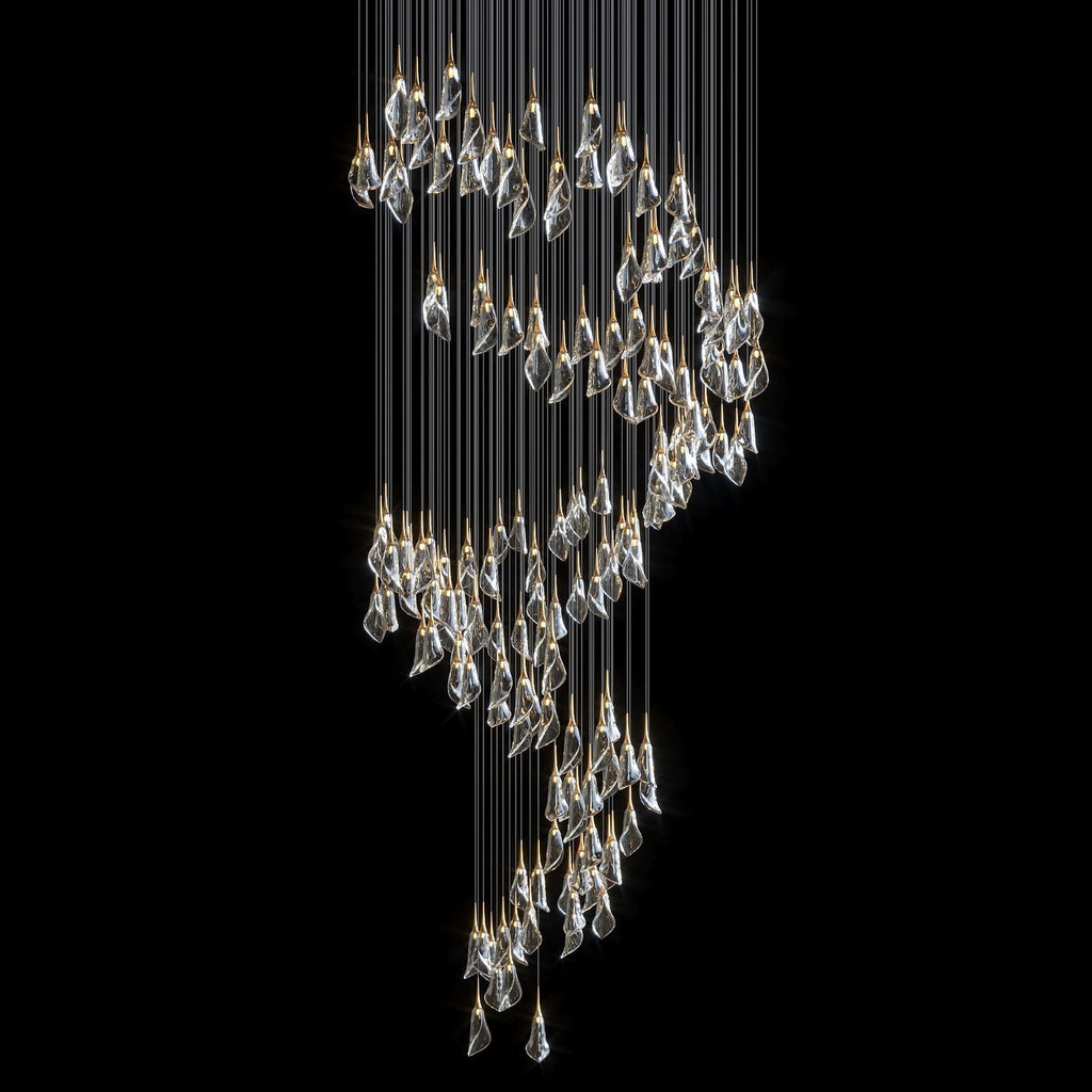 Crystal Petal Drop Chandelier