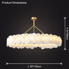 Alabaster Round Chandelier-WM2392a by Bling Lighting Studio