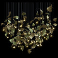 Smoke Amber Flame Rain Chandelier