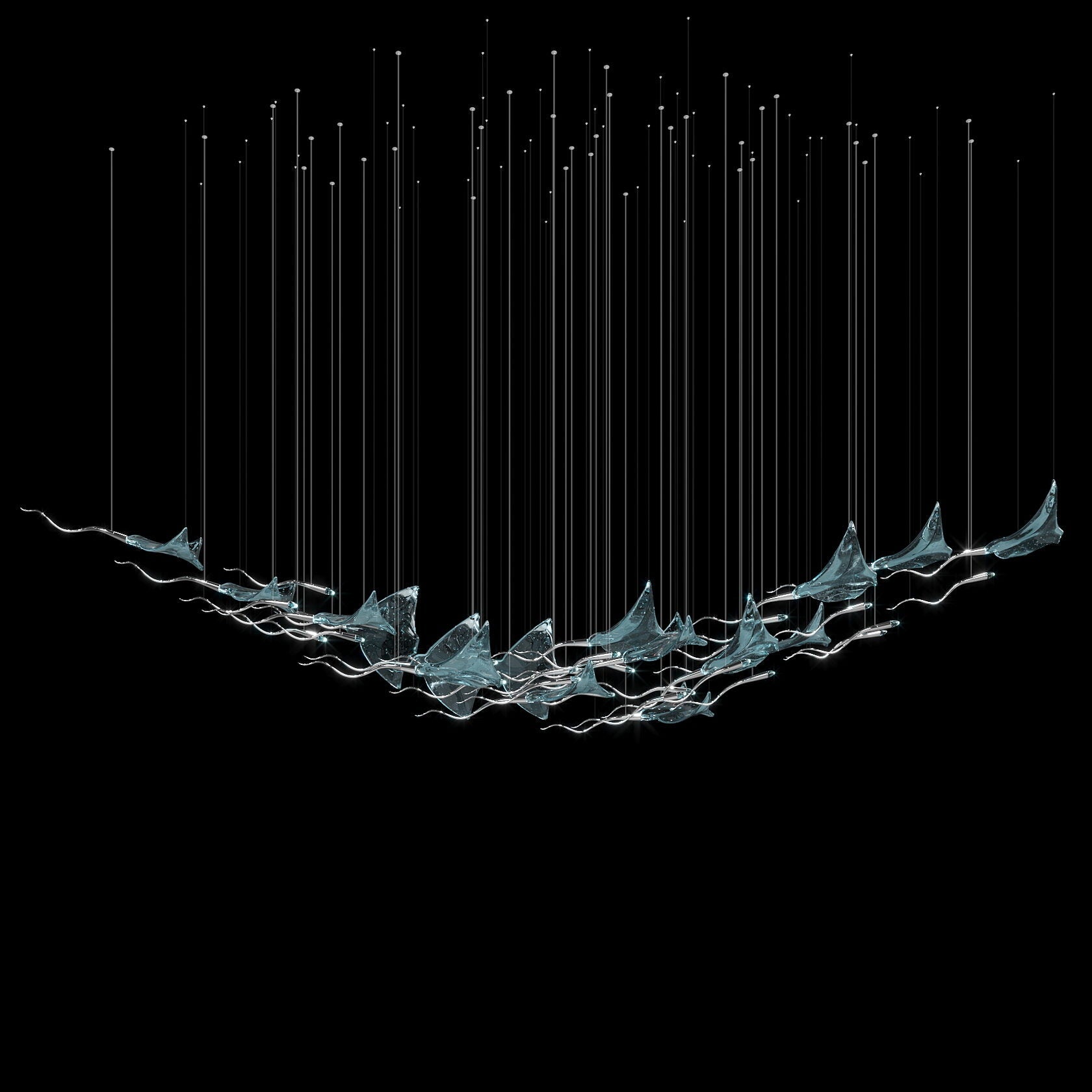 White Manta Branch Chandelier