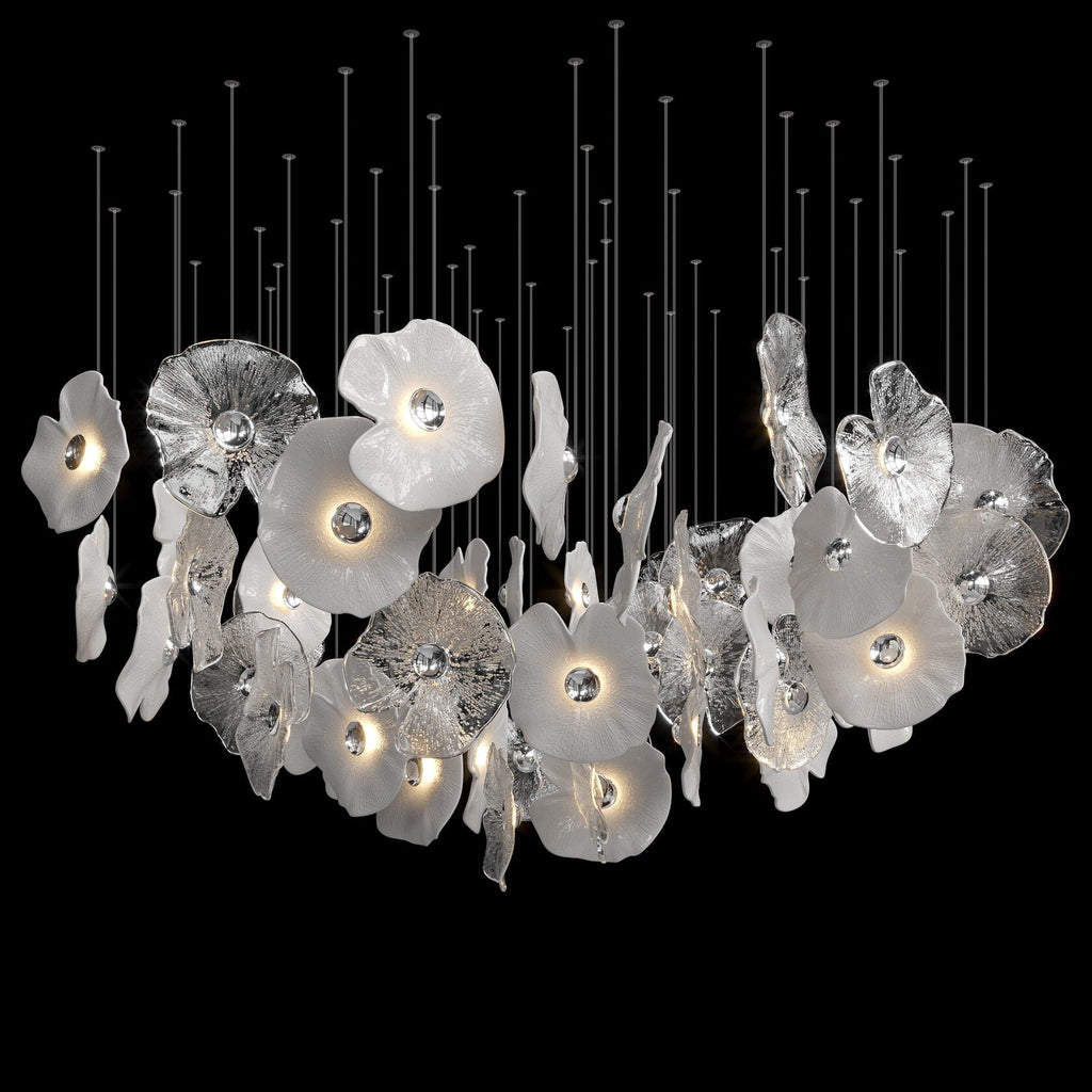 Frosted Blossom Cluster Chandelier