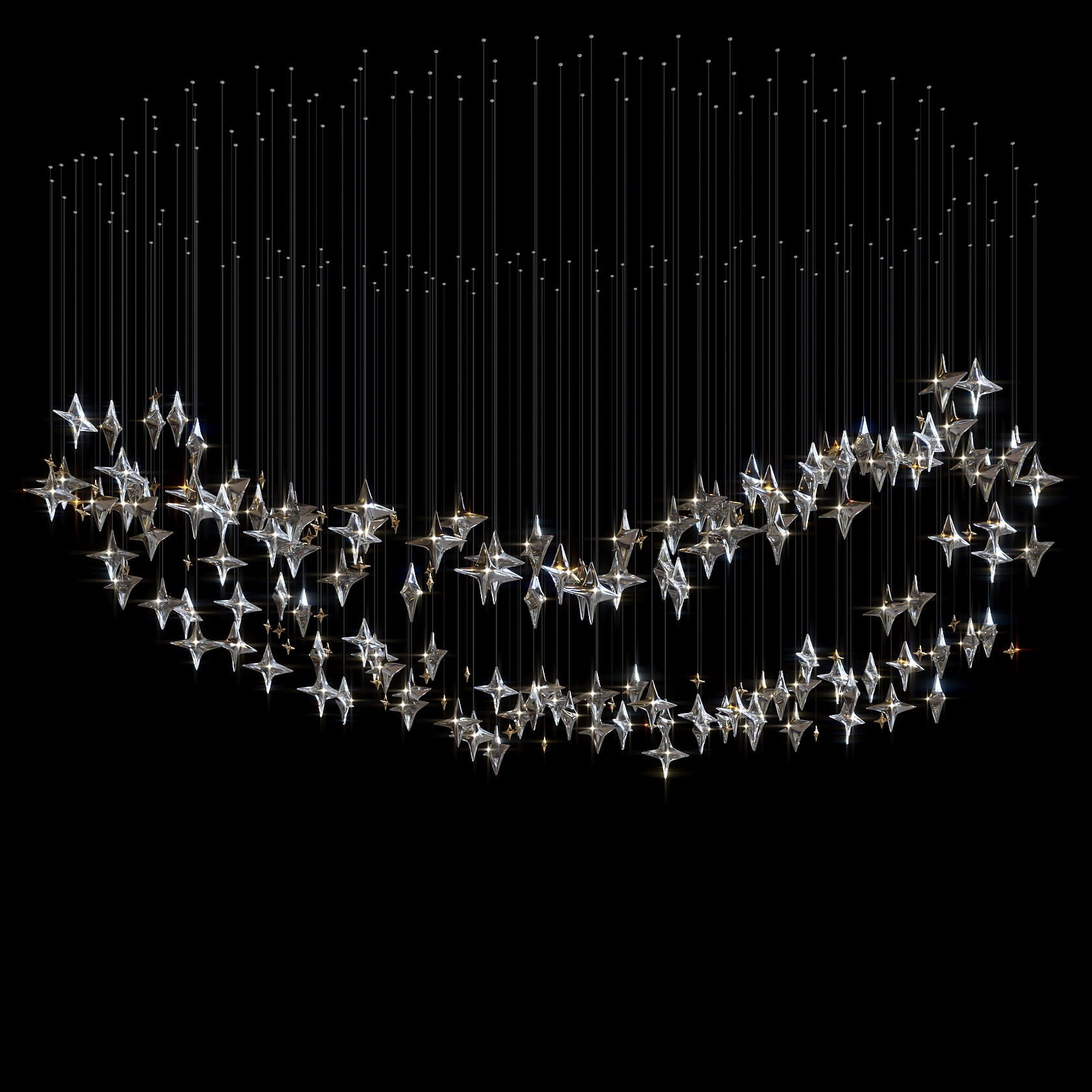 Crystal Star Constellation Chandelier