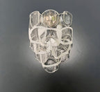 Murano Wall Lamp | 6 White Crostoli Glass | Set of 2