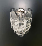 Murano Wall Lamp | 6 White Crostoli Glass | Set of 2