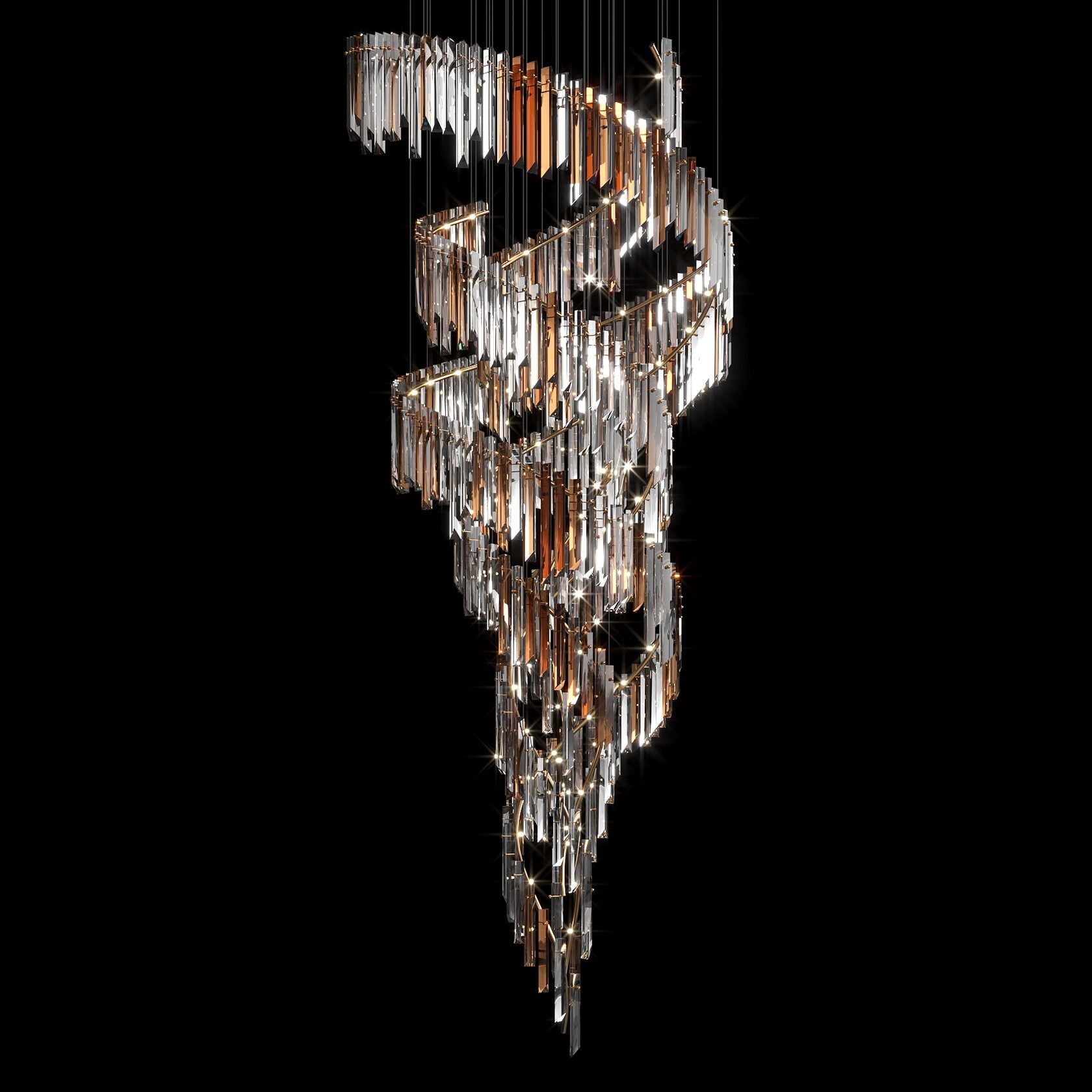 Crystal Prism Waterfall Chandelier